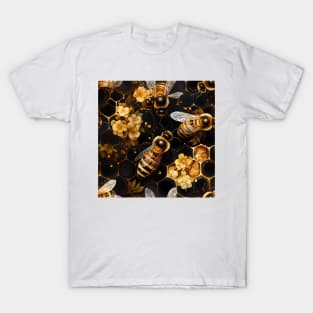 Honeycomb and Bee Pattern 16 T-Shirt